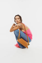 Sac baguette cuir végan avec anneaux - plusieurs coloris